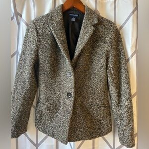 Ann Taylor Women's Brown Tweed Blazer